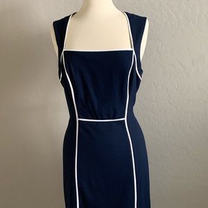 Size 10 White House Black Market Navy Blue dress